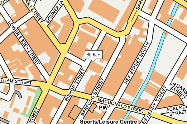 B5 6JP map - OS OpenMap – Local (Ordnance Survey)