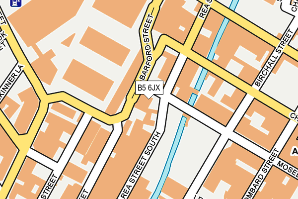 B5 6JX map - OS OpenMap – Local (Ordnance Survey)