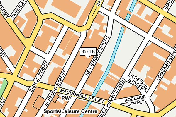 B5 6LB map - OS OpenMap – Local (Ordnance Survey)