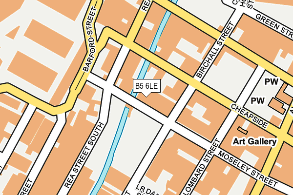 B5 6LE map - OS OpenMap – Local (Ordnance Survey)