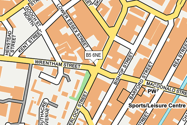 B5 6NE map - OS OpenMap – Local (Ordnance Survey)