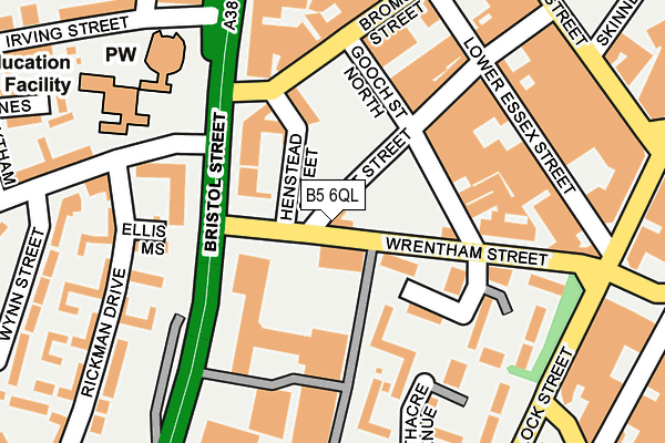 B5 6QL map - OS OpenMap – Local (Ordnance Survey)