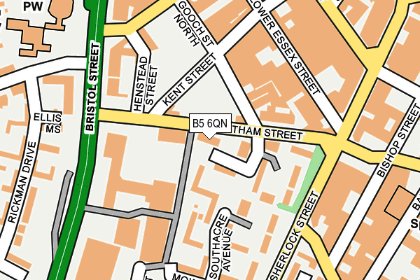 B5 6QN map - OS OpenMap – Local (Ordnance Survey)