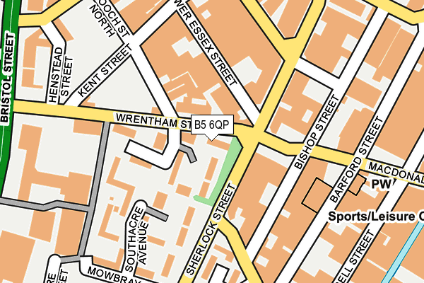 B5 6QP map - OS OpenMap – Local (Ordnance Survey)