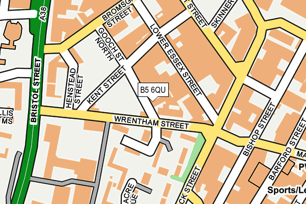 B5 6QU map - OS OpenMap – Local (Ordnance Survey)