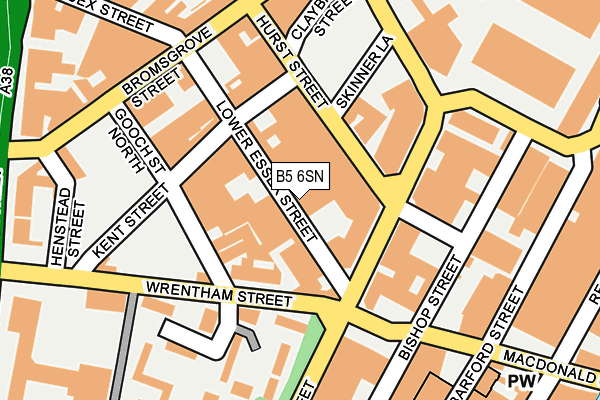 B5 6SN map - OS OpenMap – Local (Ordnance Survey)