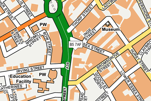 B5 7AF map - OS OpenMap – Local (Ordnance Survey)