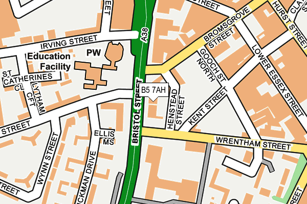 B5 7AH map - OS OpenMap – Local (Ordnance Survey)