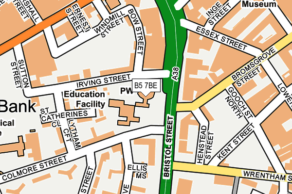 B5 7BE map - OS OpenMap – Local (Ordnance Survey)