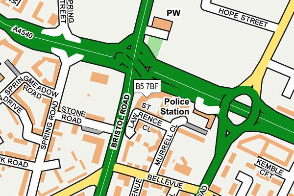 B5 7BF map - OS OpenMap – Local (Ordnance Survey)