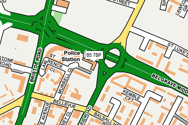 B5 7BP map - OS OpenMap – Local (Ordnance Survey)