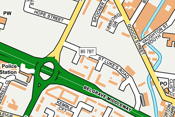 B5 7BT map - OS OpenMap – Local (Ordnance Survey)