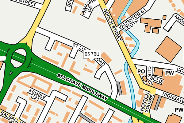 B5 7BU map - OS OpenMap – Local (Ordnance Survey)