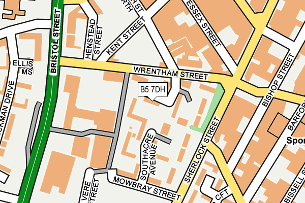 B5 7DH map - OS OpenMap – Local (Ordnance Survey)