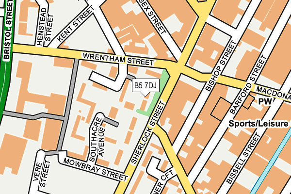 B5 7DJ map - OS OpenMap – Local (Ordnance Survey)