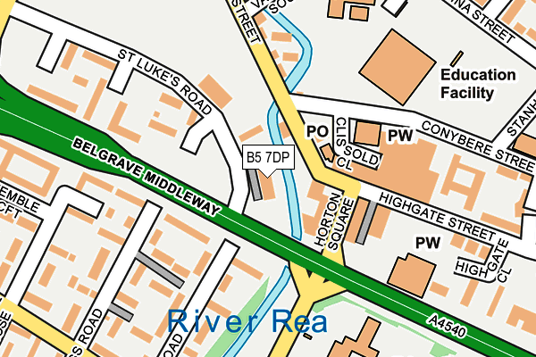 B5 7DP map - OS OpenMap – Local (Ordnance Survey)