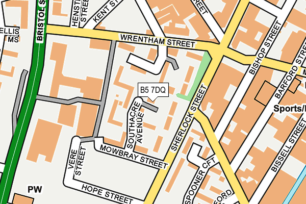 B5 7DQ map - OS OpenMap – Local (Ordnance Survey)