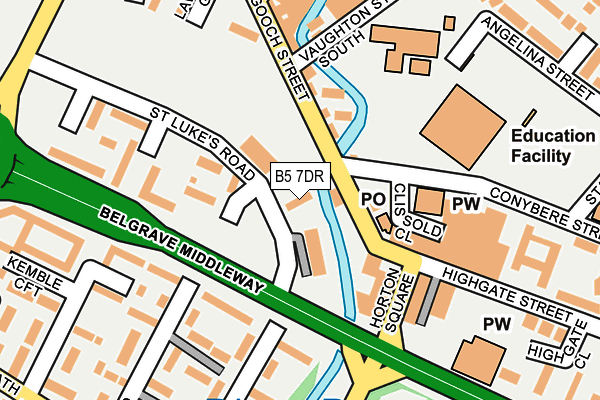 B5 7DR map - OS OpenMap – Local (Ordnance Survey)