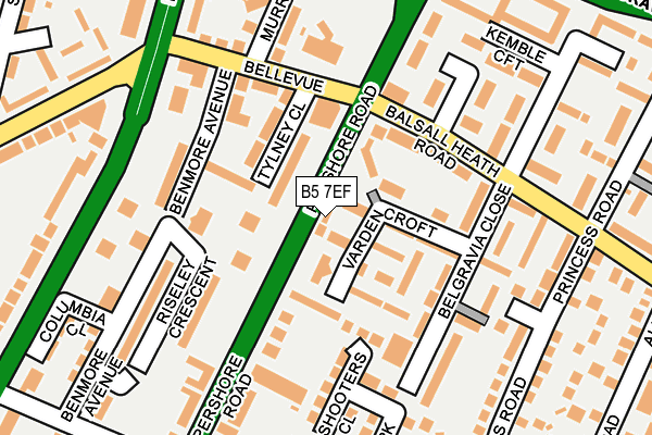 B5 7EF map - OS OpenMap – Local (Ordnance Survey)