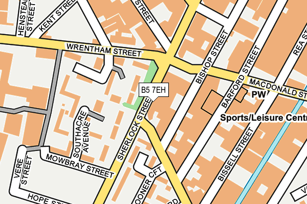 B5 7EH map - OS OpenMap – Local (Ordnance Survey)