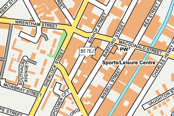 B5 7EJ map - OS OpenMap – Local (Ordnance Survey)
