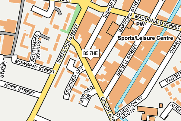 B5 7HE map - OS OpenMap – Local (Ordnance Survey)