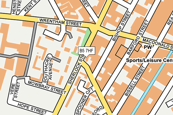 B5 7HF map - OS OpenMap – Local (Ordnance Survey)