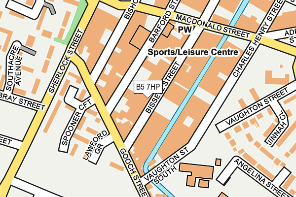 B5 7HP map - OS OpenMap – Local (Ordnance Survey)