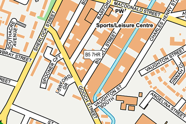 B5 7HR map - OS OpenMap – Local (Ordnance Survey)