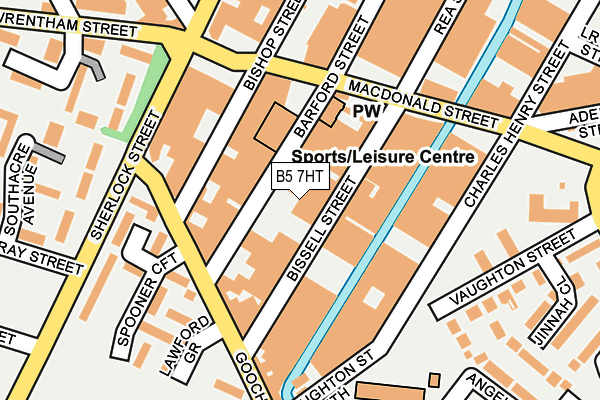 B5 7HT map - OS OpenMap – Local (Ordnance Survey)