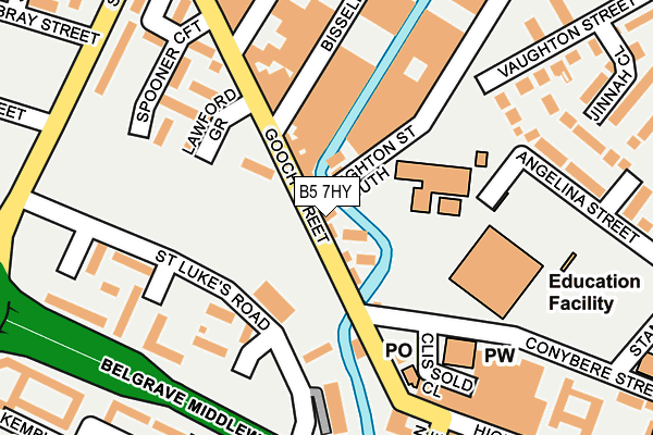 B5 7HY map - OS OpenMap – Local (Ordnance Survey)