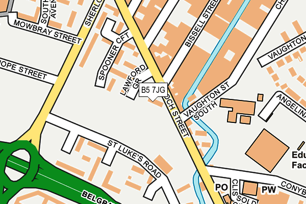 B5 7JG map - OS OpenMap – Local (Ordnance Survey)