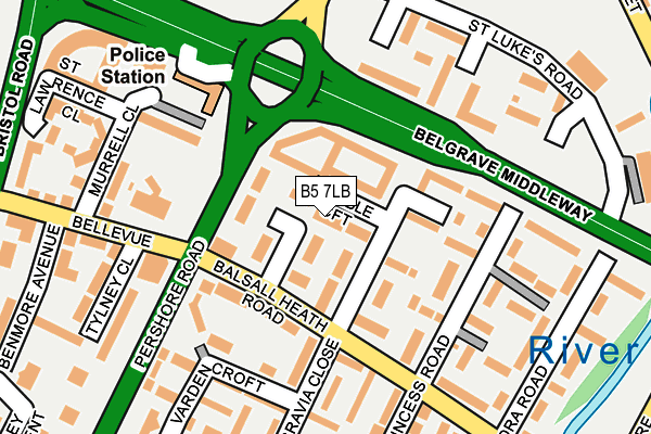 B5 7LB map - OS OpenMap – Local (Ordnance Survey)