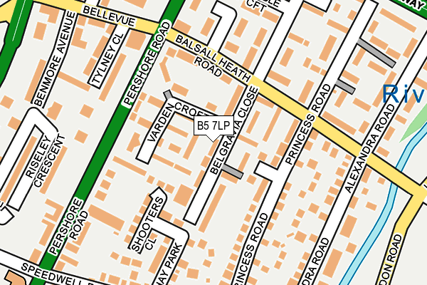 B5 7LP map - OS OpenMap – Local (Ordnance Survey)
