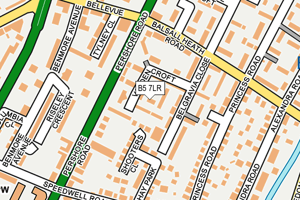 B5 7LR map - OS OpenMap – Local (Ordnance Survey)