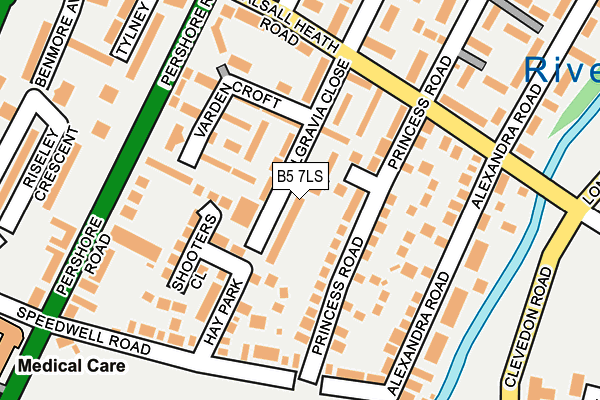 B5 7LS map - OS OpenMap – Local (Ordnance Survey)