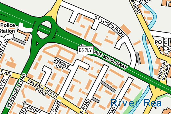 B5 7LY map - OS OpenMap – Local (Ordnance Survey)