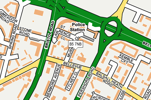 B5 7NB map - OS OpenMap – Local (Ordnance Survey)