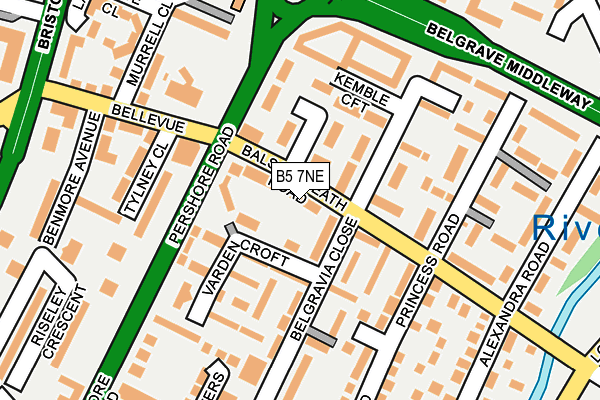 B5 7NE map - OS OpenMap – Local (Ordnance Survey)