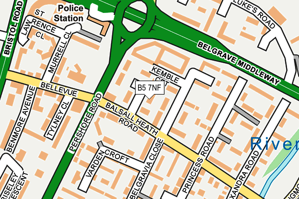 B5 7NF map - OS OpenMap – Local (Ordnance Survey)