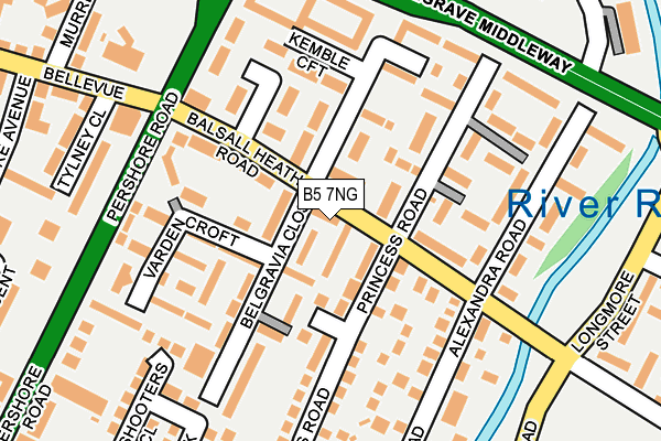 B5 7NG map - OS OpenMap – Local (Ordnance Survey)