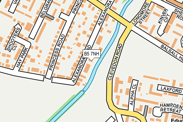 B5 7NH map - OS OpenMap – Local (Ordnance Survey)