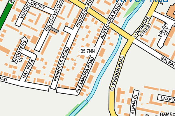 B5 7NN map - OS OpenMap – Local (Ordnance Survey)