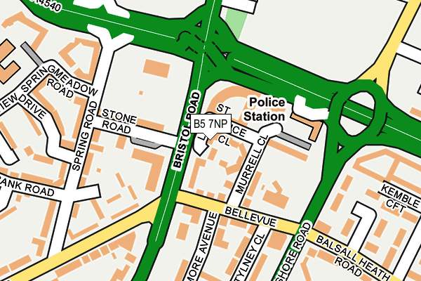 B5 7NP map - OS OpenMap – Local (Ordnance Survey)