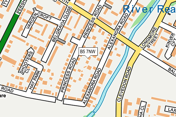 B5 7NW map - OS OpenMap – Local (Ordnance Survey)