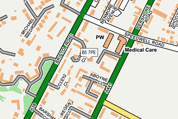 B5 7PE map - OS OpenMap – Local (Ordnance Survey)