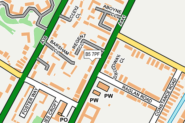 B5 7PF map - OS OpenMap – Local (Ordnance Survey)