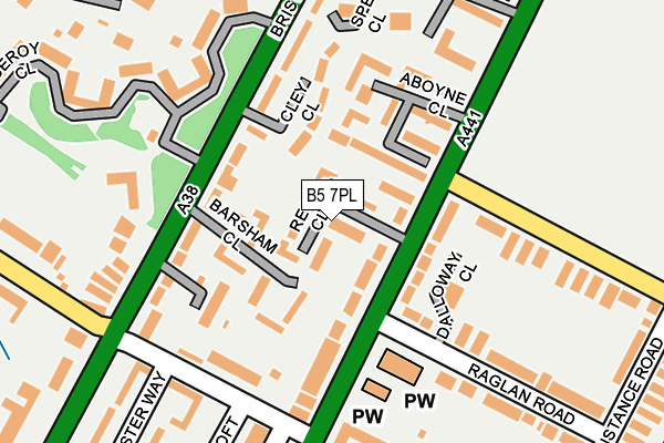 B5 7PL map - OS OpenMap – Local (Ordnance Survey)