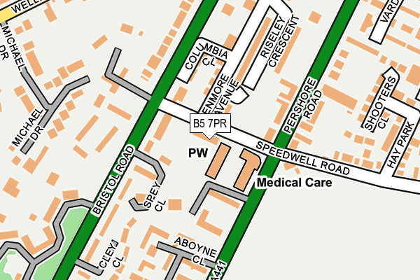 B5 7PR map - OS OpenMap – Local (Ordnance Survey)