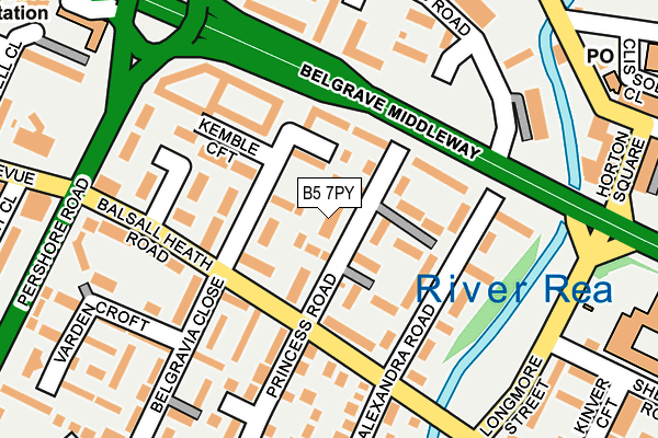 B5 7PY map - OS OpenMap – Local (Ordnance Survey)